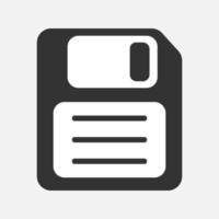 Floppy disk drive icon, save icon isolated flat design vector illustration.