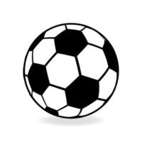 icono de pelota de fútbol aislado ilustración de vector de diseño plano.