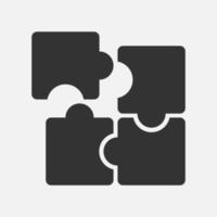 Puzzle piece,  jigsaw symbol, teamwork or solution concept. vector