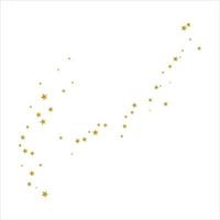 Golden scattered stars on sky spread icon flat design. vector