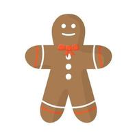 Christmas gingerbread man hand drawn doodle element vector illustration.