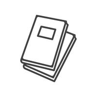 Books icon isolated flat design vector illustration.