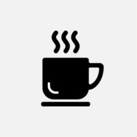 taza de café icono aislado diseño plano vector ilustración.