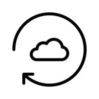 cloud restore vector illustration on a background.Premium quality symbols.vector icons for concept and graphic design.