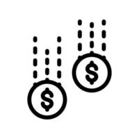 enviar ilustración de vector de dólar en un fondo. símbolos de calidad premium. iconos vectoriales para concepto y diseño gráfico.