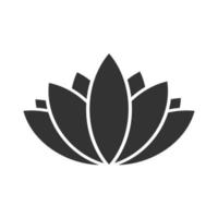 Lotus icon isolated flat design vector illustration.