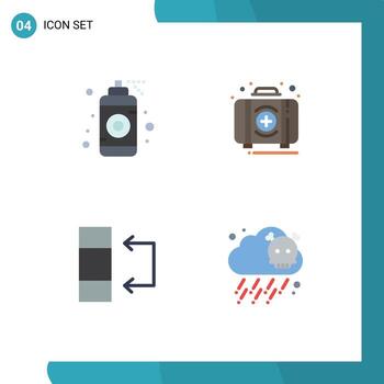 User Interface Pack of 4 Basic Flat Icons of designer data spray first table Editable Vector Design Elements