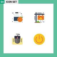 Modern Set of 4 Flat Icons and symbols such as bottle mouse interface advertisement house eco Editable Vector Design Elements