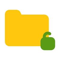 Unlock Folder Icon vector