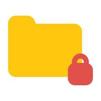 Encrypted Secure Folder Icon vector