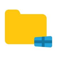 Database Computer Folder Icon vector