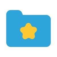 Bookmark Pinned Folder Icon Flat vector