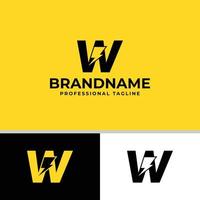 Letter W Bolt Logo, suitable for any business related to electricity with W initials. vector