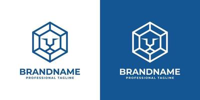 Hexagonal Lion Logo, suitable for any business related to Lion. vector