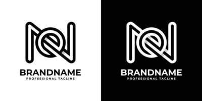 logotipo de monograma de letra ne simple, adecuado para cualquier empresa ne o en iniciales. vector