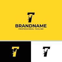 Letter T Bolt Logo, suitable for any business related to electricity with T initials. vector