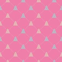 Christmas Tree Pattern Seamless Pink Background vector