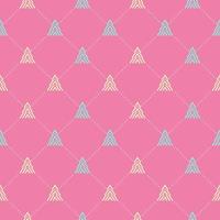 Christmas Tree Pattern Seamless Pink Background vector