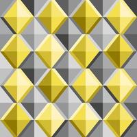 Yellow Gray Diamond Shape Zigzag Seamless Background vector