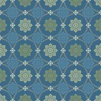 Modern Style Thai Art Pattern Background Octagon In Circle vector