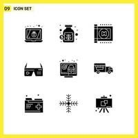 9 Creative Icons Modern Signs and Symbols of system lock hospital google digital Editable Vector Design Elements