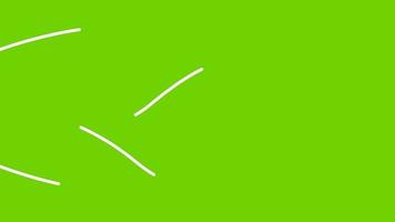 Windschlag auf grünem Bildschirm und transparentem Hintergrund des Alphakanals. 2D-Cartoon-Windanimation 4k. cartoon windiger luftstrom overley. video