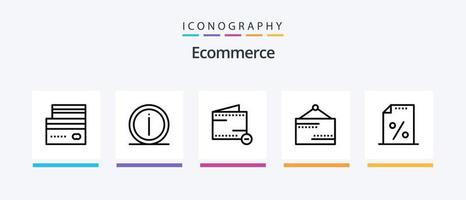 paquete de iconos de la línea 5 de comercio electrónico que incluye eliminar. Eliminar. caja. Cerrar. Envío. diseño de iconos creativos vector