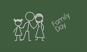 Family day illustration design with elegance concept vector