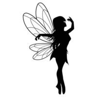 cute fairy silhouette illustration graphic vector