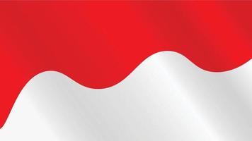 fondo de la bandera de indonesia ilustración 3d de la bandera de indonesia que agita el fondo de pantalla vector