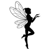 cute fairy silhouette illustration graphic vector