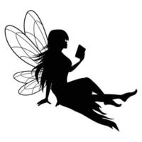 cute fairy silhouette illustration graphic vector