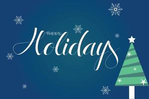 Happy Holidays greeting card editable file vector