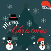 Christmas card with snowman editable file vector