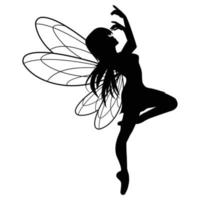 cute fairy silhouette illustration graphic vector