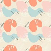 Pattern abstract boho style, pastel colors, doodle . vector