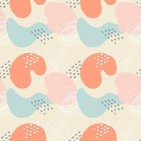 Pattern abstract boho style, pastel colors, doodle . vector