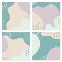 Templates set of abstract boho style, social stories, square layout, banner and advertising design, brochure. vector