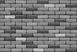 Seamless black and white brick wall texture. Vector background.