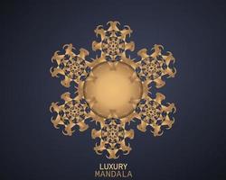 Round abstract luxury mandala. logo template design. vector illustration