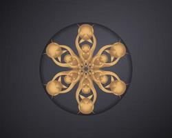 Round abstract luxury mandala. logo template design. vector illustration