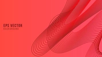 Red color and black color background abstract digital art vector