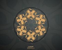 Round abstract luxury mandala. logo template design. vector illustration