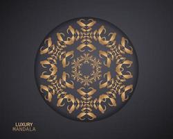 Round abstract luxury mandala. logo template design. vector illustration