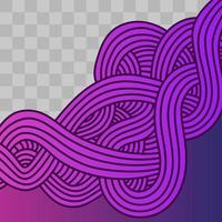 plantilla de garabato abstracto de banner de redes sociales. diseño para marketing digital. gradiente de color púrpura abstracto. eps 10 vector