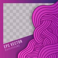 social media banner abstract doodle template. layout for digital marketing. abstract purple color gradient. eps 10 vector