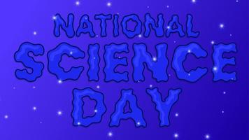 fondo de banner de cartel vertical de día nacional de ciencia degradado azul vector