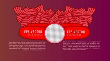 Doodles simple and editable abstract red steps order diagram background. Graphic infographic elements. Vector illustration