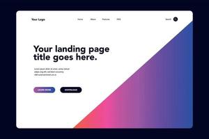 Gradient Corner Landing Page vector