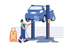 Underbody Car Wash Illustration concept on white background vector